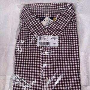 Polo Ralph Lauren Maroon and White Gingham Button Up